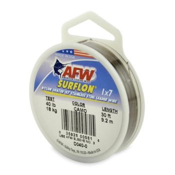 Afw-Surflon-Nylon-Coated-Wire-30Ft-Camo-40Lb-.024-Dia AD040