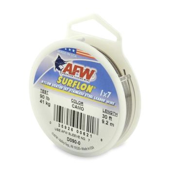 Afw-Surflon-Nylon-Coated-Wire-30Ft-Camo-90Lb-.048-Dia AD090
