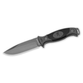 Browning-Fixed-Blade-Knife-Ignite-Black-&-Gray-With-Sheath B3220160