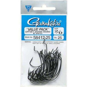 Gamakatsu-Worm-Hook-Ewg-X-Wide-Black-Offset G58412-25