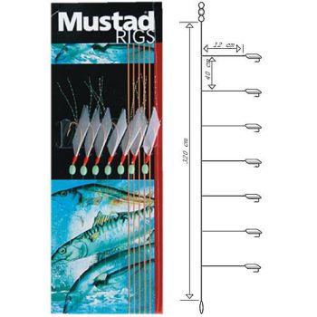 Mustad-Piscator-Bait-Rig-5-Hook-Pack-of-10 MSPR5G12