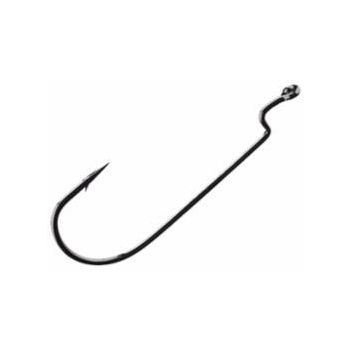 Owner-All-Purpose-Worm-Hook-Black-Chrome-2/0-5-Per-Pack O5191121