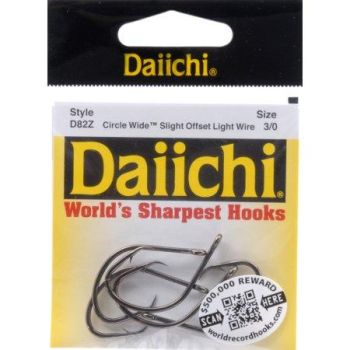 Daiichi-Bait-Hook-Black-Nickel-Circle-Wide-Pack-of-6 TD82Z-3/0