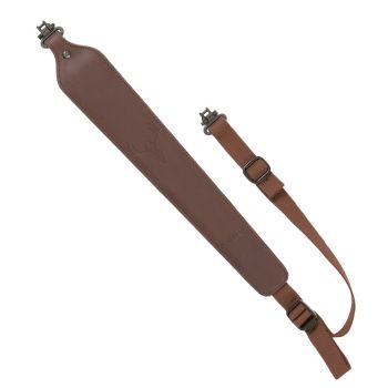 Allen Rifle Sling Brown Leather With Swivels