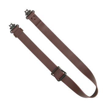 Allen Rifle Sling Brown Leather With Swivels Slide-N-Lock