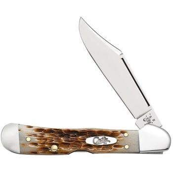 CASE POCKET KNIFE AMBER BONE MINI COPPER LOCK C00133