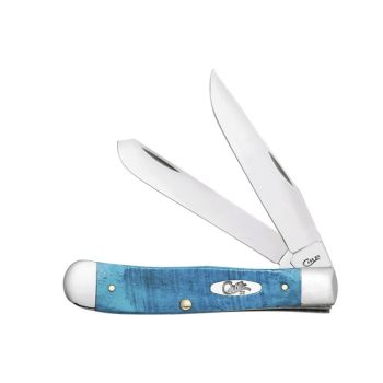 CASE POCKET KNIFE CARIBBEAN BLUE BONE TRAPPER C25592