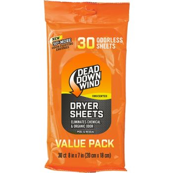 Dead Down Wind Scent Elimination Dryer Sheets 30 Count