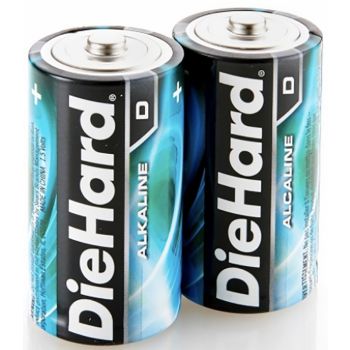 Die Hard Alkaline Batteries D-Cell 2 Per Pack