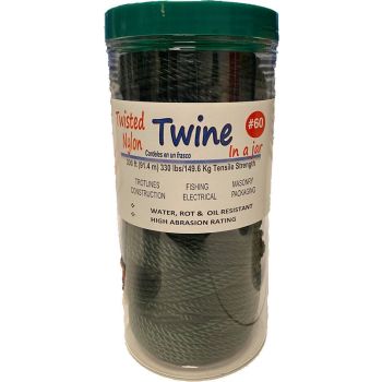 Fitec Twine In A Jar Green Twisted Poly #60 300Ft 330Lb Tensile Strengt
