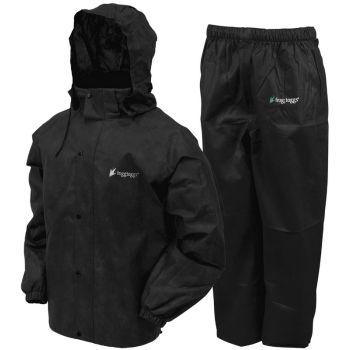 Frogg Toggs All Sports Suit Black Jacket / Black Pants Medium