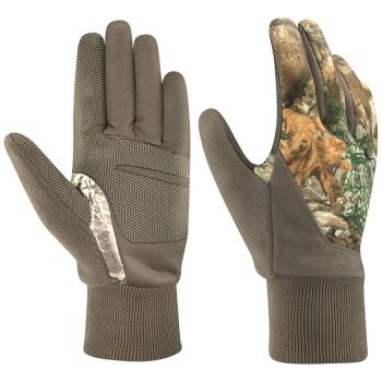 Hot Shot Stretch Fleece Gloves Large Realtree Edge Camo With Pro-Text