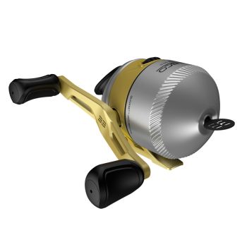 Zebco 33 Gold Spincast Reel 3Bb - Box Brushed Stainless Steel Covers