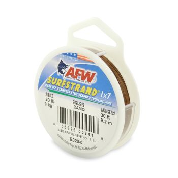 Afw Surfstand Bare Ss Wire 30Ft Camo 20Lb .011In  Dia