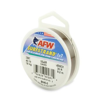 Afw Surfstand Bare Ss Wire 30Ft Camo 40Lb .015In  Dia