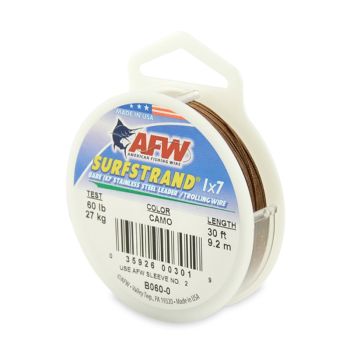 Afw Surfstand Bare Ss Wire 30Ft Camo 60Lb .018In  Dia