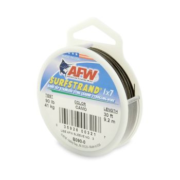 Afw Surfstand Bare Ss Wire 30Ft Camo 90Lb .024In  Dia