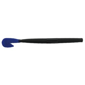 Bass Assassin Rsb Worm 7.25In 8Bg Black/Blue Tail