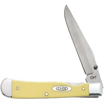 CASE POCKET KNIFE YELLOW HANDLE TRAPPER LOCK C00111-TL
