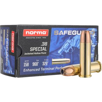 Norma Pistol Ammo Home Defense 38 Spl 158Gr Jhp 50Bx