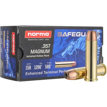 Norma Pistol Ammo Home Defense 357 Mag 158Gr Jhp 50Bx