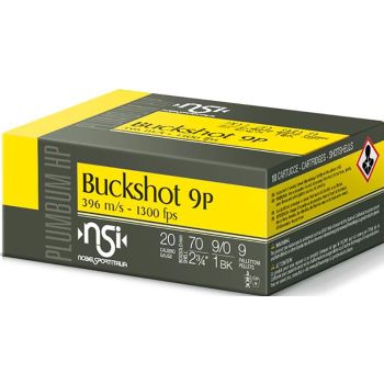 Nobel Buckshot 20Ga 1-Buck 2-3/4 10Bx/20Cs